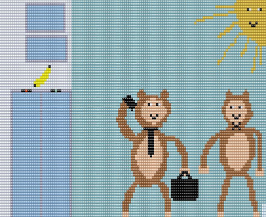 Bead Loom Pattern, Bananas Inc., Miyuki Delica, Instant Download, beaded tapestry