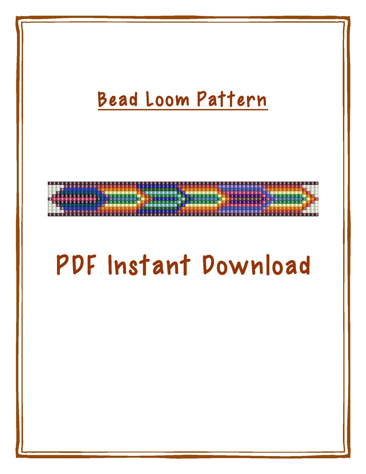 Bead Loom Pattern, Eva's Valentine's Day Bracelet, Miyuki Delica, Instant Download, beaded bracelet,