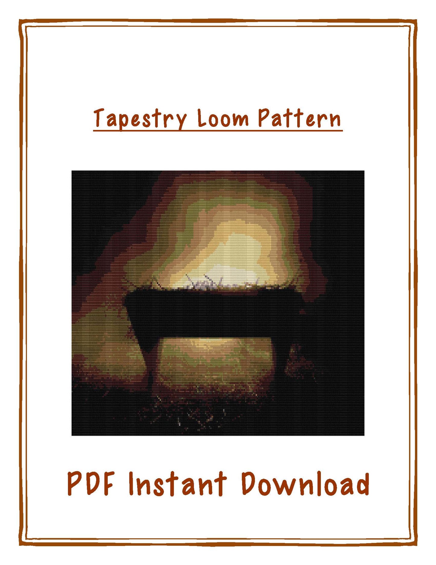 Bead Loom Pattern, For unto us is born, Manger, Miyuki Delica, Instant Download, beaded tapestry, Christmas, bead loom, religious Christmas
