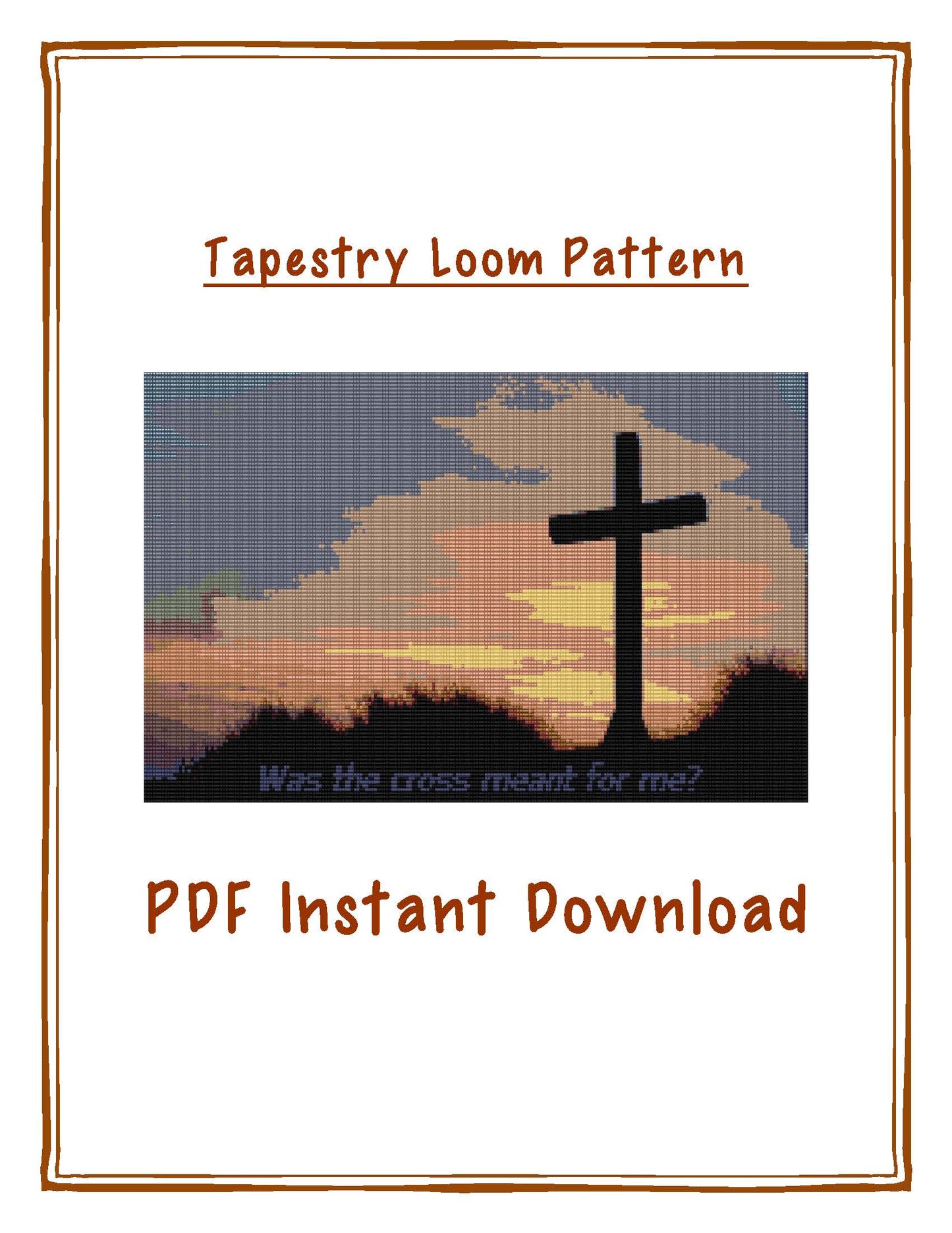 Bead Loom Pattern, Meant for me, Miyuki Delica, Instant Download, beaded tapestry