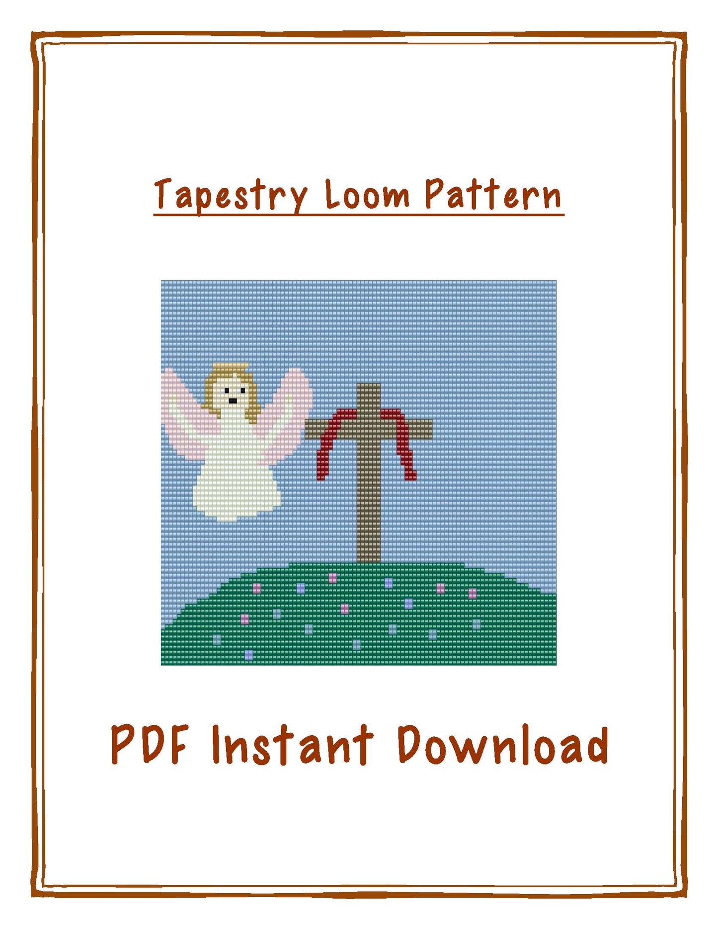 Bead Loom Pattern, The Holy Ground, Miyuki Delica, Instant Download, beaded tapestry