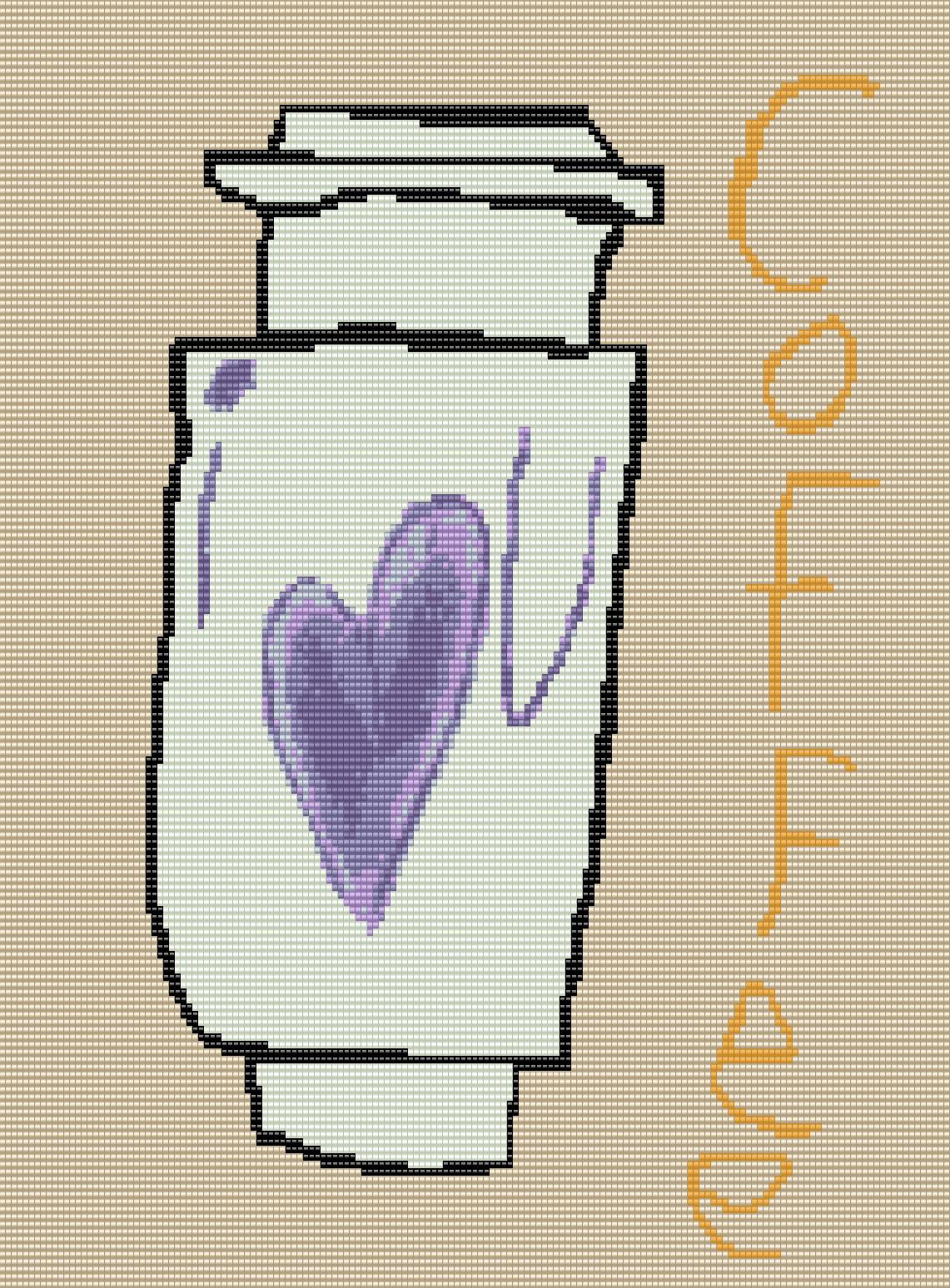 Bead Loom Pattern, Eva's Coffee Art, Miyuki Delica, Instant Download, beaded tapestry