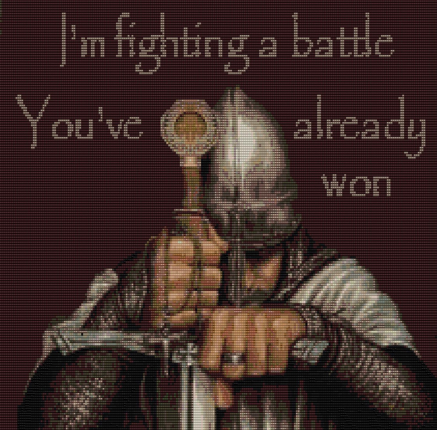 Bead Loom Pattern, Fighting a Battle You've already won, Miyuki Delica, Instant Download, beaded tapestry, bead loom