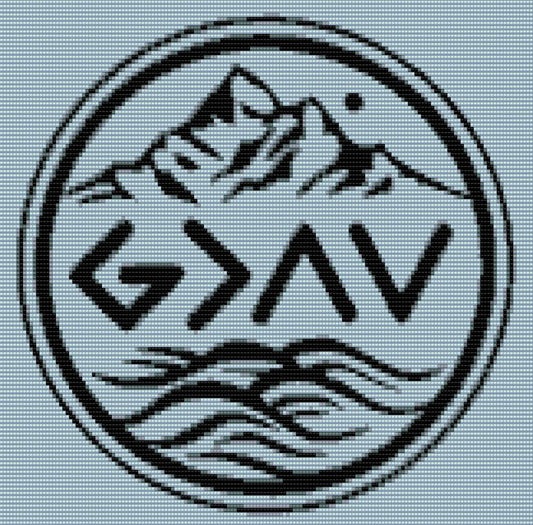 Bead Pattern, Bead loom pattern, God is Greater, Miyuki Delica, Instant Download, beaded tapestry,