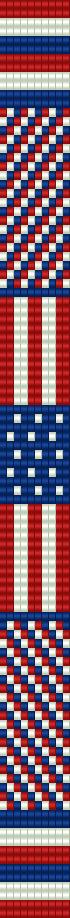 Bead Loom Pattern, 4th of July Bracelet, Miyuki Delica, Instant Download, beaded bracelet,