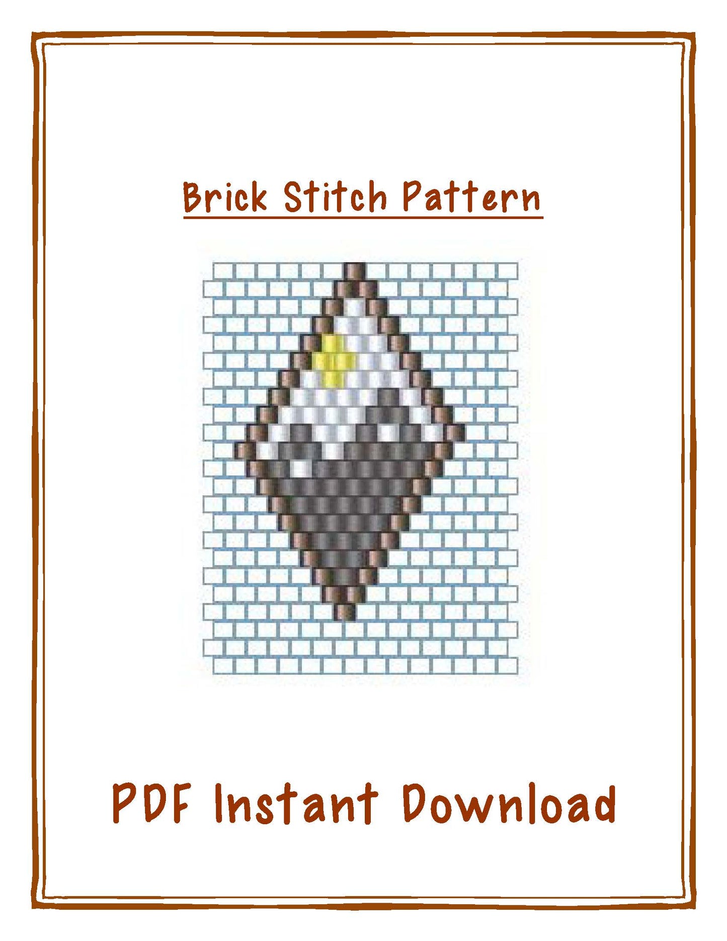 Mountains Majesty Earring Pattern, Brick Stitch, Miyuki Delica, Instant Download, beaded earrings, Oak Hill Family Farm
